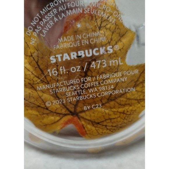 Starbucks Clear Glass Coffee Mug 16 Oz 473 mL Unique Tapered Design Durable - Picture 6 of 10